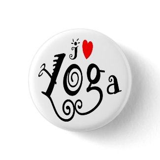 I Love Yoga button