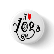 I Love Yoga buttons by YogaShop I Love Yoga buttons