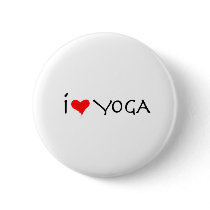 i love yoga pinback button