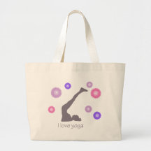 I Love Yoga cool design! Canvas Bags