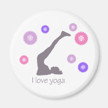 I Love Yoga cool design! Magnets