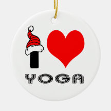 I Love Yoga Design Ornaments