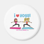 i love yoga fridge magnet