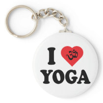 I Love Yoga Gift Keychain