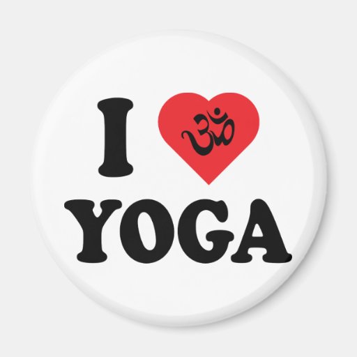 I Love Yoga Gift Refrigerator Magnet