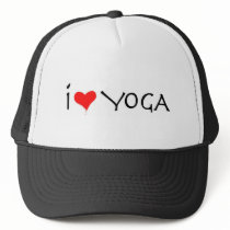 i love yoga trucker hats