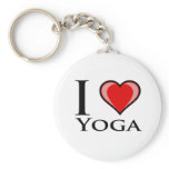 I Love Yoga keychains