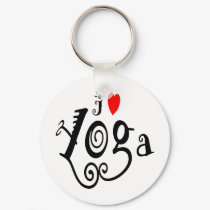 I Love Yoga keychains by YogaShop I Love Yoga keychains