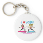 i love yoga keychains