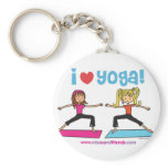 i love yoga keychains