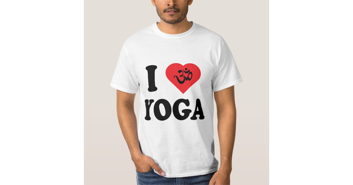 I Love Yoga Men's TShirts Zazzle