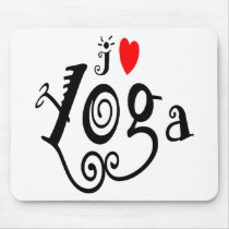 I Love Yoga Mouse Pads