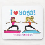 i love yoga mousepads