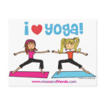 i love yoga postcards