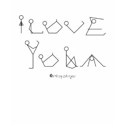 in love stick figures. I Love Yoga Stick Figures Shirt by Mindshutter