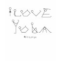 I Love Yoga Stick Figures t-shirts