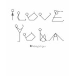 I Love Yoga Stick Figures t-shirts