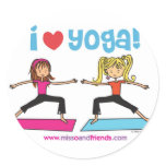 i love yoga stickers