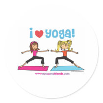 i love yoga stickers