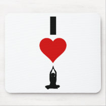 I Love Yoga (Vertical) Mouse Pads