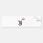 I Love Yorkie Dog Cute Art  Design Bumper Sticker