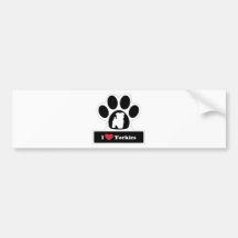 I love yorkie sticker bumper stickers