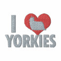 I Love Yorkies embroidered shirts by MenagerieMayhem I Love Yorkies embroidered shirts