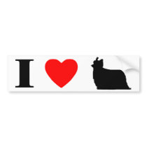 I Love Yorkshire Terriers Bumper Sticker bumper stickers by MenagerieMayhem I Love Yorkshire Terriers Bumper Sticker bumper stickers