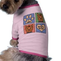 I Love Yorkshire Terriers Doggie T Shirt