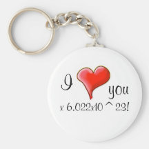 I love you 6.022x10^23! keychains