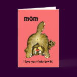 I Love You a Hole Bunch Mom Cat Card