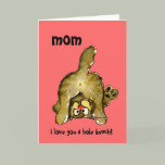 I Love You a Hole Bunch Mom Cat Card
