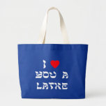 I Love You a Latke Canvas Bag