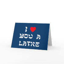 I Love You a Latke Cards