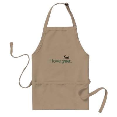 I love you, ahem I mean food, apron for barbeque by decristofaroj