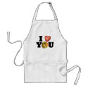 I LOVE YOU aprons