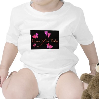 I love you baby design is a perfect Valentin'es Day gift for that special someone. Age appropriate for all ages. Trendy design with sparkle hearts in pink 