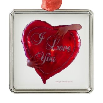 I Love You Balloon Christmas Tree Ornaments