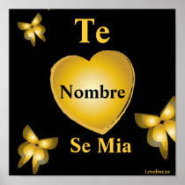 I Love You-Be Mine Poster[Spanish]-Customize