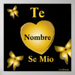I Love You-Be Mine Poster[Spanish]-Customize
