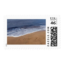 I love you ... beach love stamp