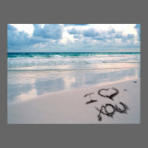 I Love You, Beach Sunset posters