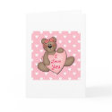 I Love You Bear Valentine Card card
