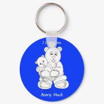 I Love You Beary Much keychains