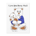 I Love You Beary Much postcard