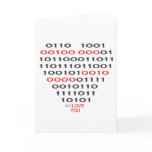I love you Binary Heart Cards