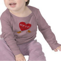 I Love You Bird Design1 Kids Shirt Pink t-shirts