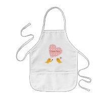I Love You Birds Kids Apron