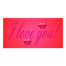 I love You Bookmark Custom Photo Card