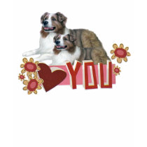I LOVE YOU (border collies) t-shirts